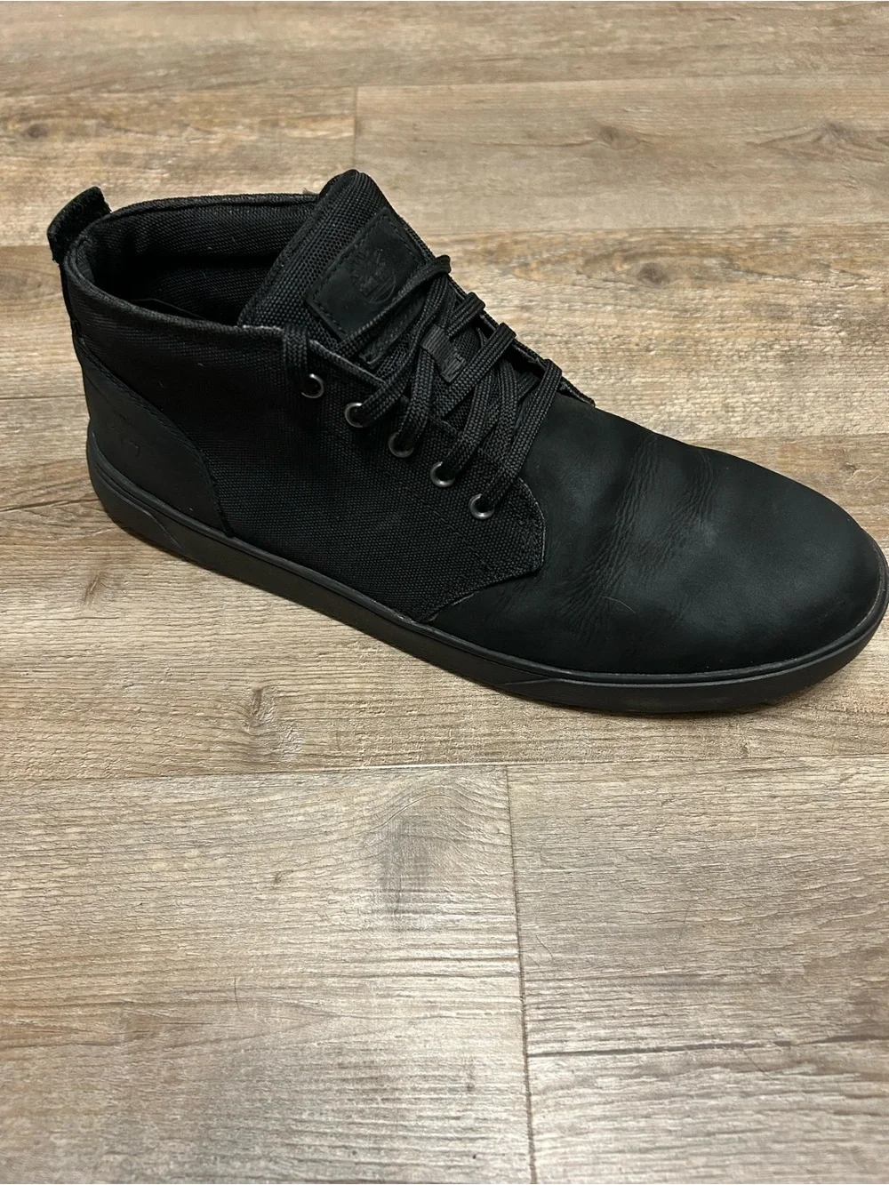 Timberland Groveton Men's Size 11.5 Black Casual Lace-Up Chukka Sneakers Boots